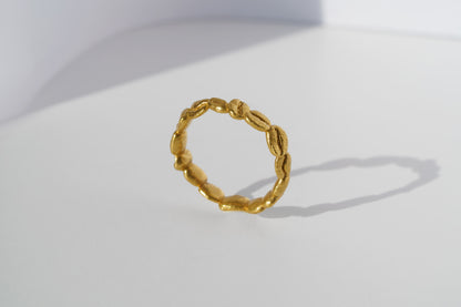 Ring "Coffee beans" (4 mm) light