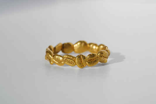 Ring "Coffee beans" (4 mm) light
