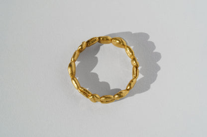 Ring "Coffee beans" (4 mm) light