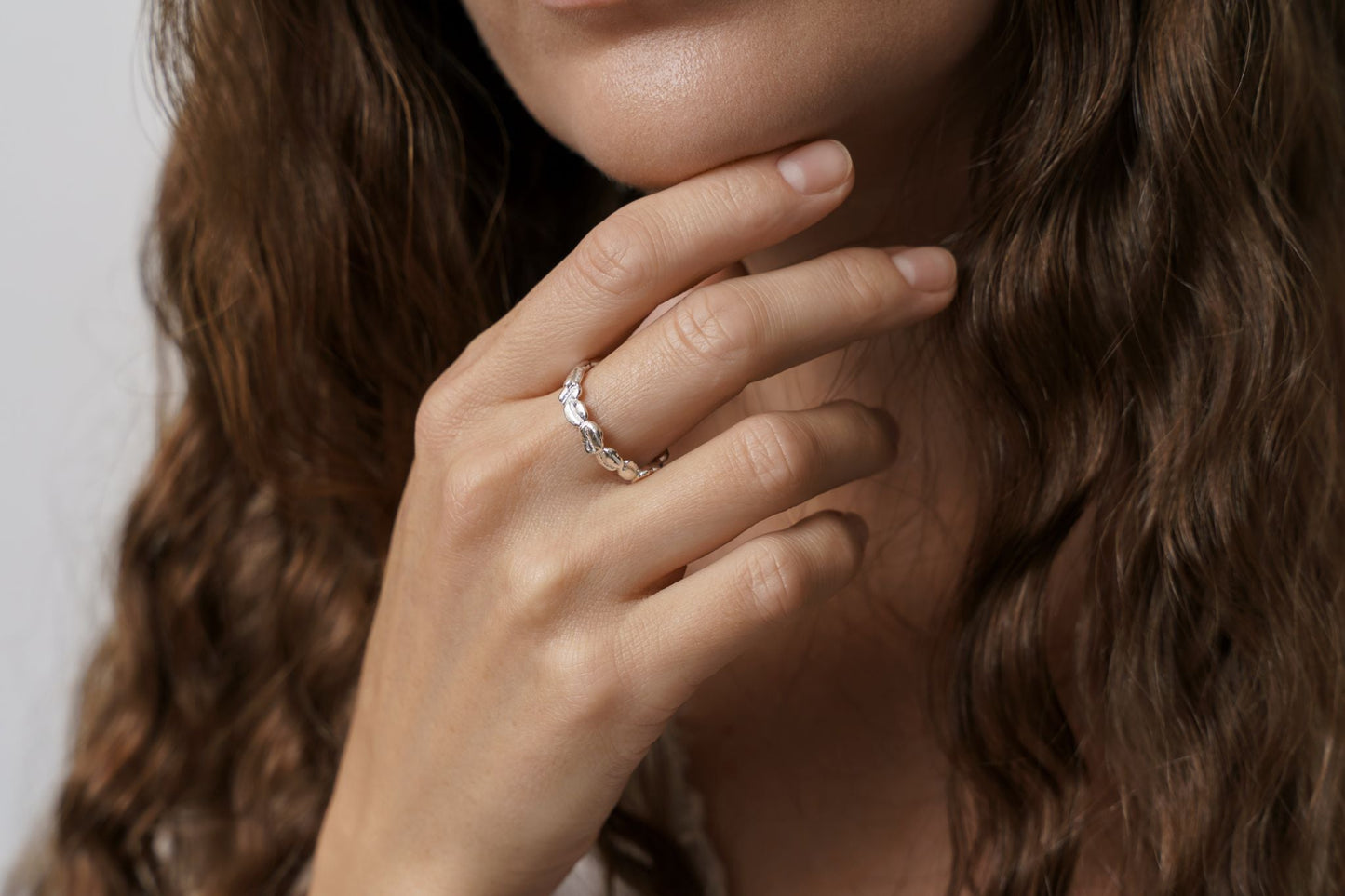 Ring "Coffee beans" (4 mm) light