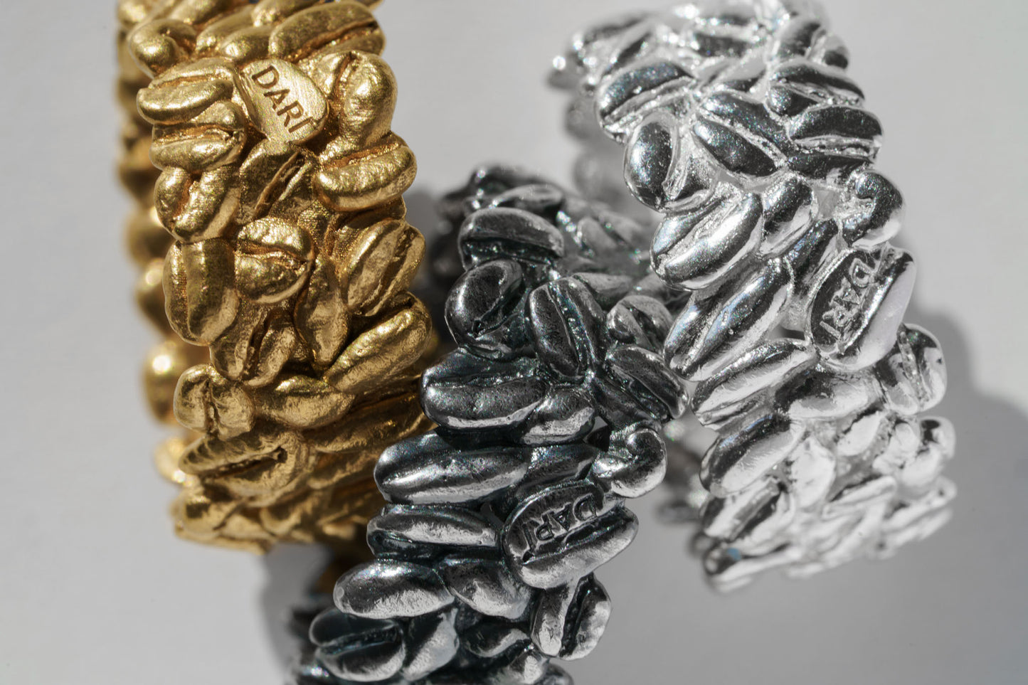 Ring "Coffee beans" (9 mm) light