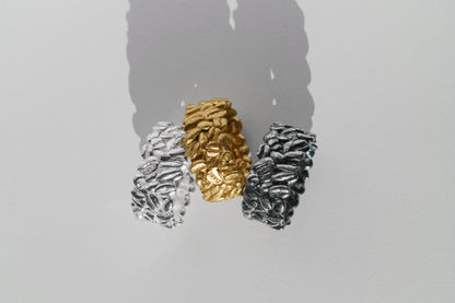 Ring "Coffee beans" (9 mm) light