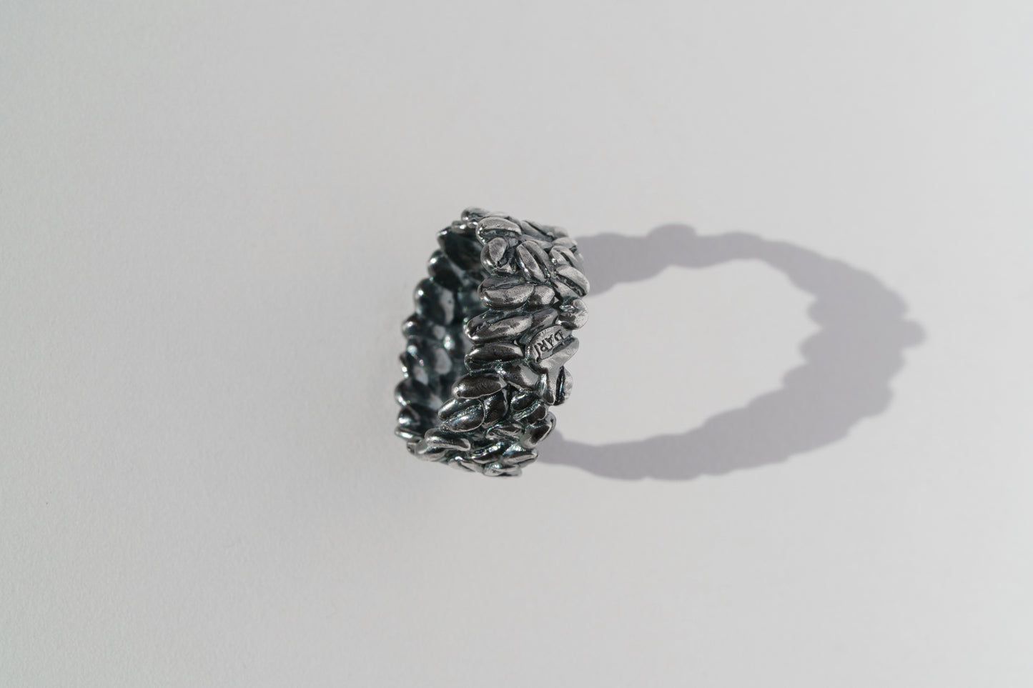 Ring "Coffee beans" (9 mm) blackened