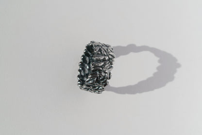 Ring "Coffee beans" (9 mm) blackened