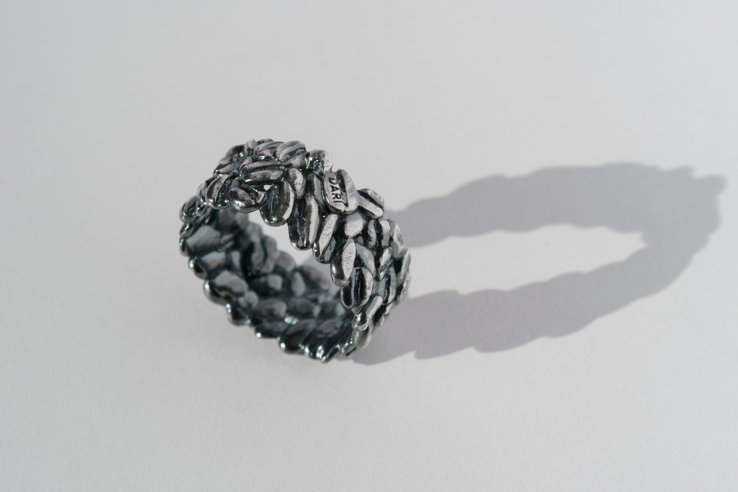 Ring "Coffee beans" (9 mm) blackened