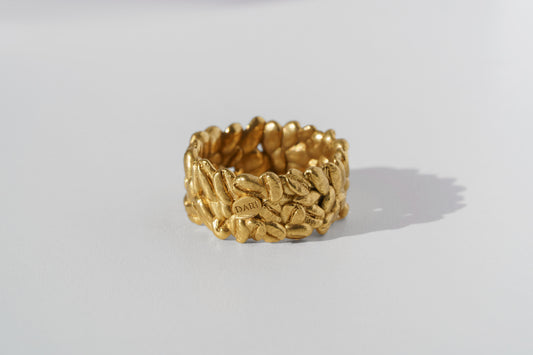 Ring "Coffee beans" (9 mm) light