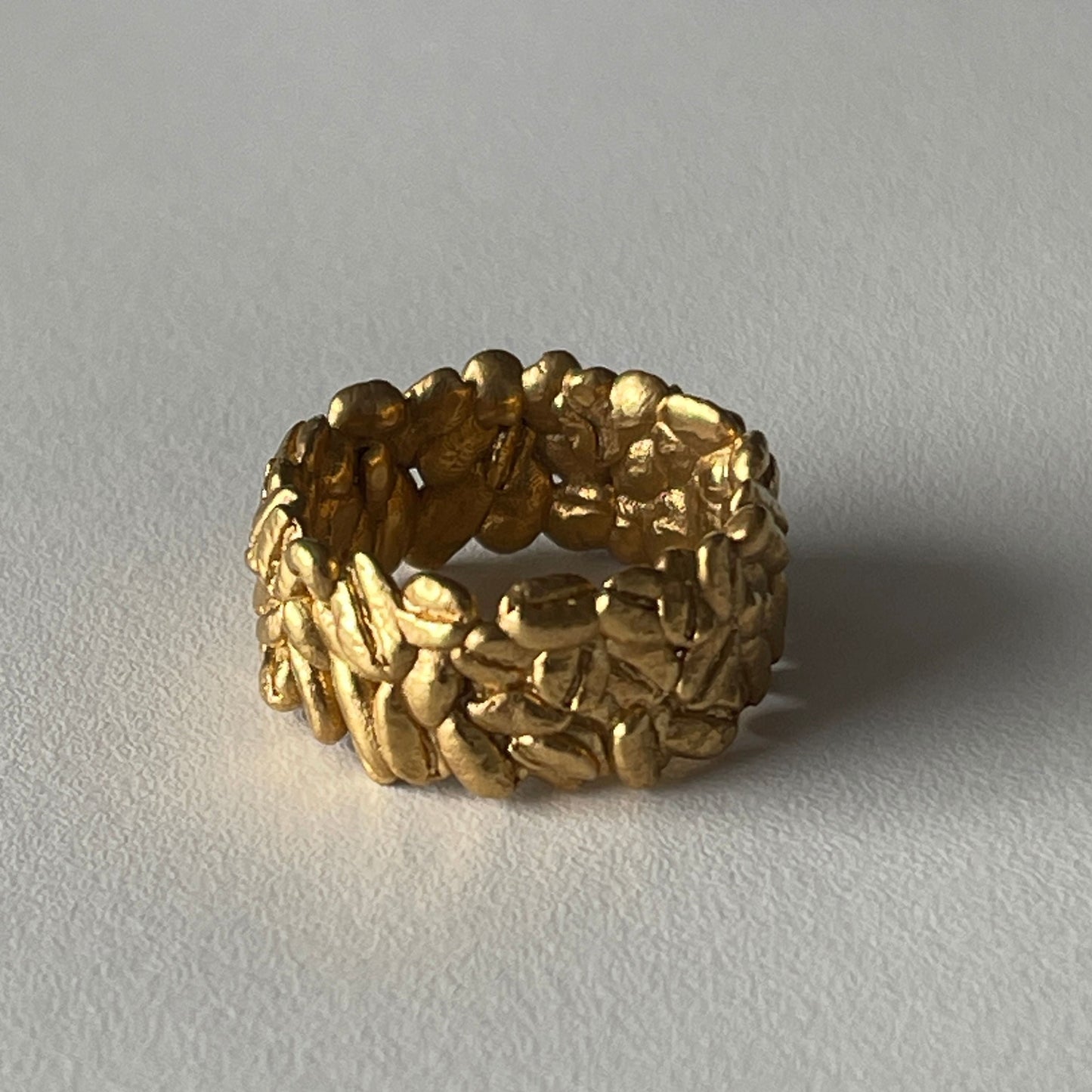 Ring "Coffee beans" (9 mm) light