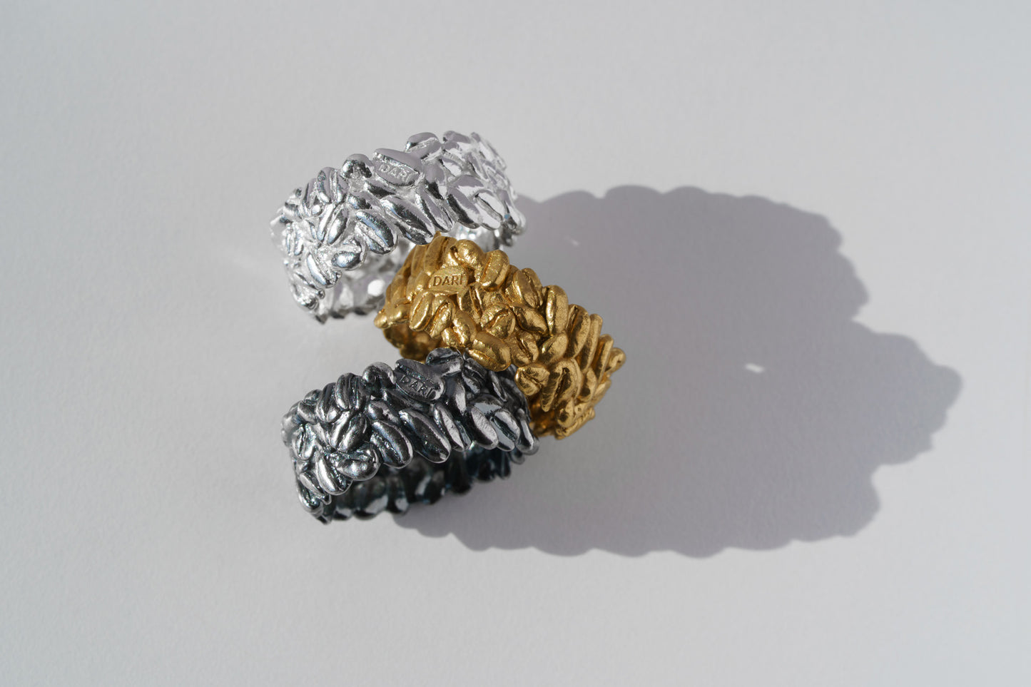 Ring "Coffee beans" (9 mm) light