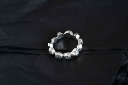 Ring "FACETED BALLS"