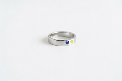 Ring "Favorite Country" (4 mm) two hearts
