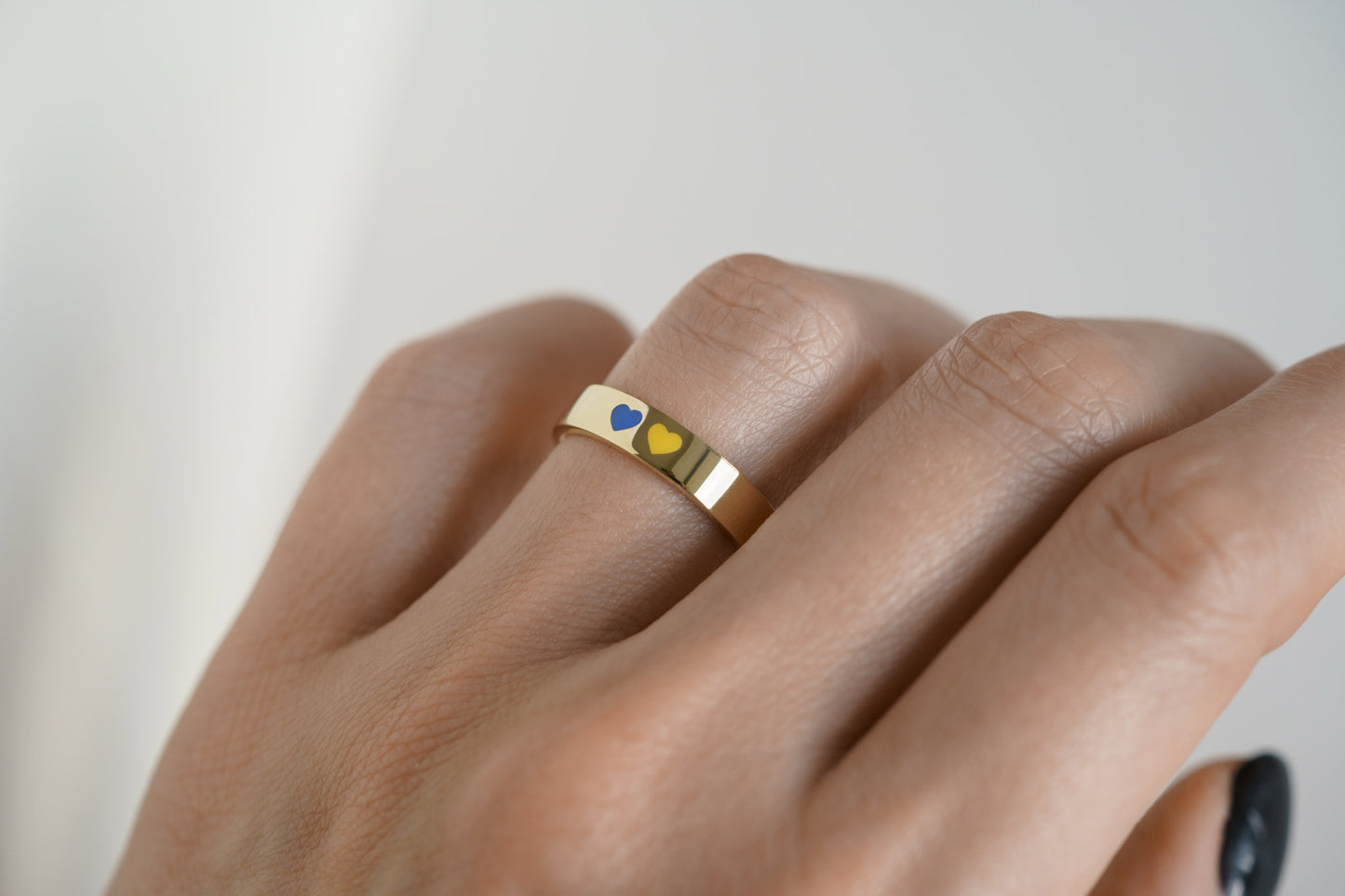 Ring "Favorite Country" (4 mm) two hearts