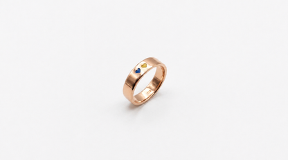 Ring "Favorite Country" (5 mm) two hearts