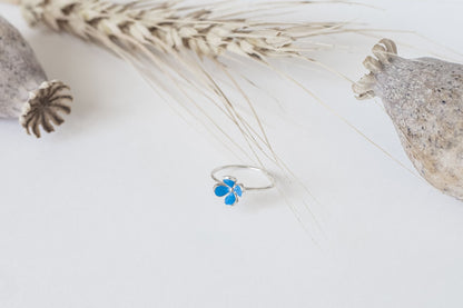 Ring "Flower" with enamel