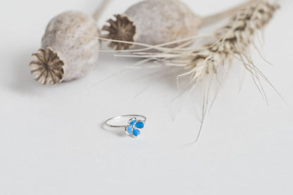 Ring "Flower" with enamel
