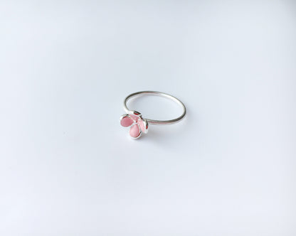 Ring "Flower" with enamel