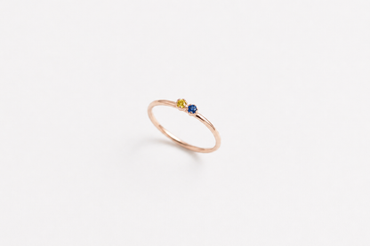 Ring "Sophisticated Country" (horizontal arrangement of stones)