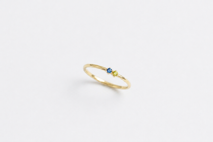 Ring "Sophisticated Country" (horizontal arrangement of stones)