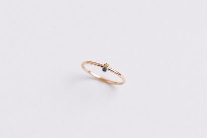 Ring "Sophisticated Country" (vertical arrangement of stones)