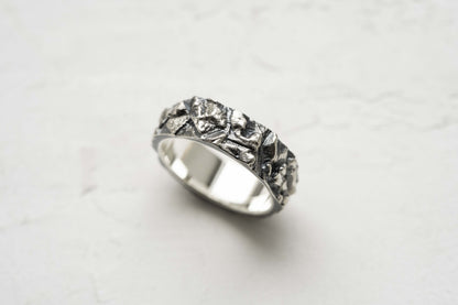 Ring "GRANITE ROCK" blackened (7 mm)