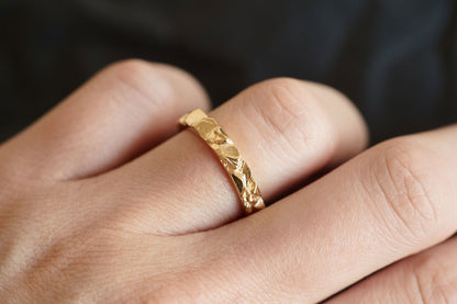 Wedding ring "Granite Rock" Light (3 mm)