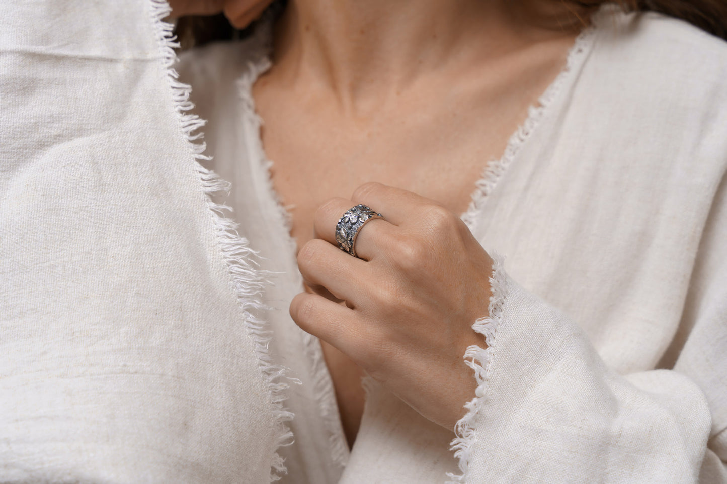 Ring "Chestnuts" blackened (10 mm)