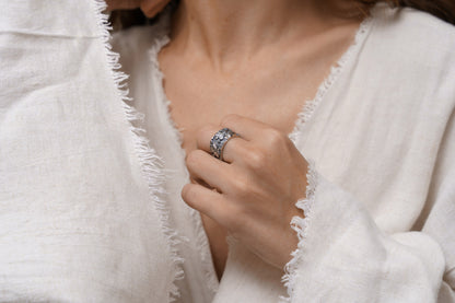 Ring "Chestnuts" blackened (10 mm)