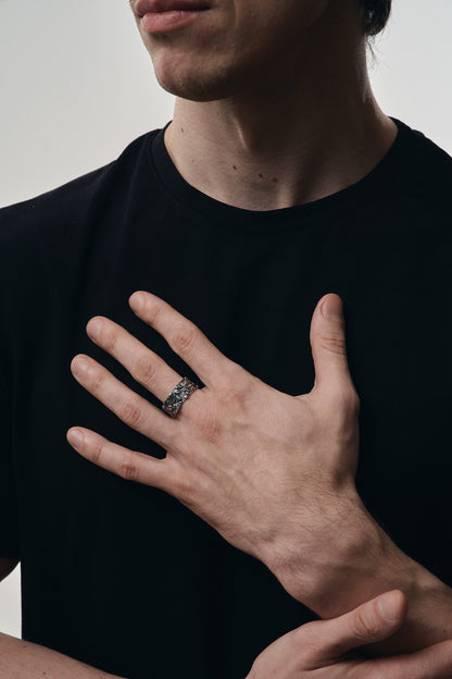 Ring "Chestnuts" blackened (10 mm)