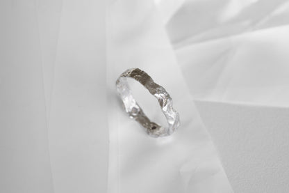 Wedding ring "Light Asteroid" (3 mm)