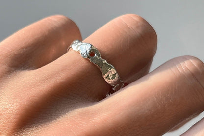 Wedding ring "Light Asteroid" (3 mm)