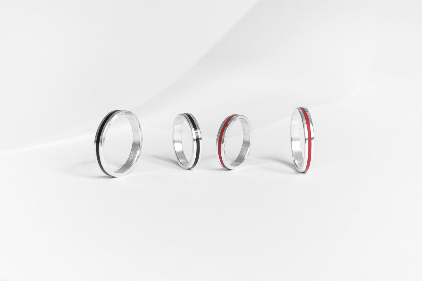 Ring "Stripe" (3 mm) with enamel (different colors to choose from)