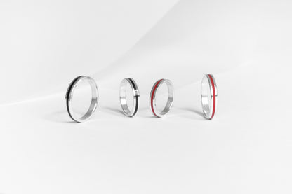 Ring "Stripe" (3 mm) with enamel (different colors to choose from)