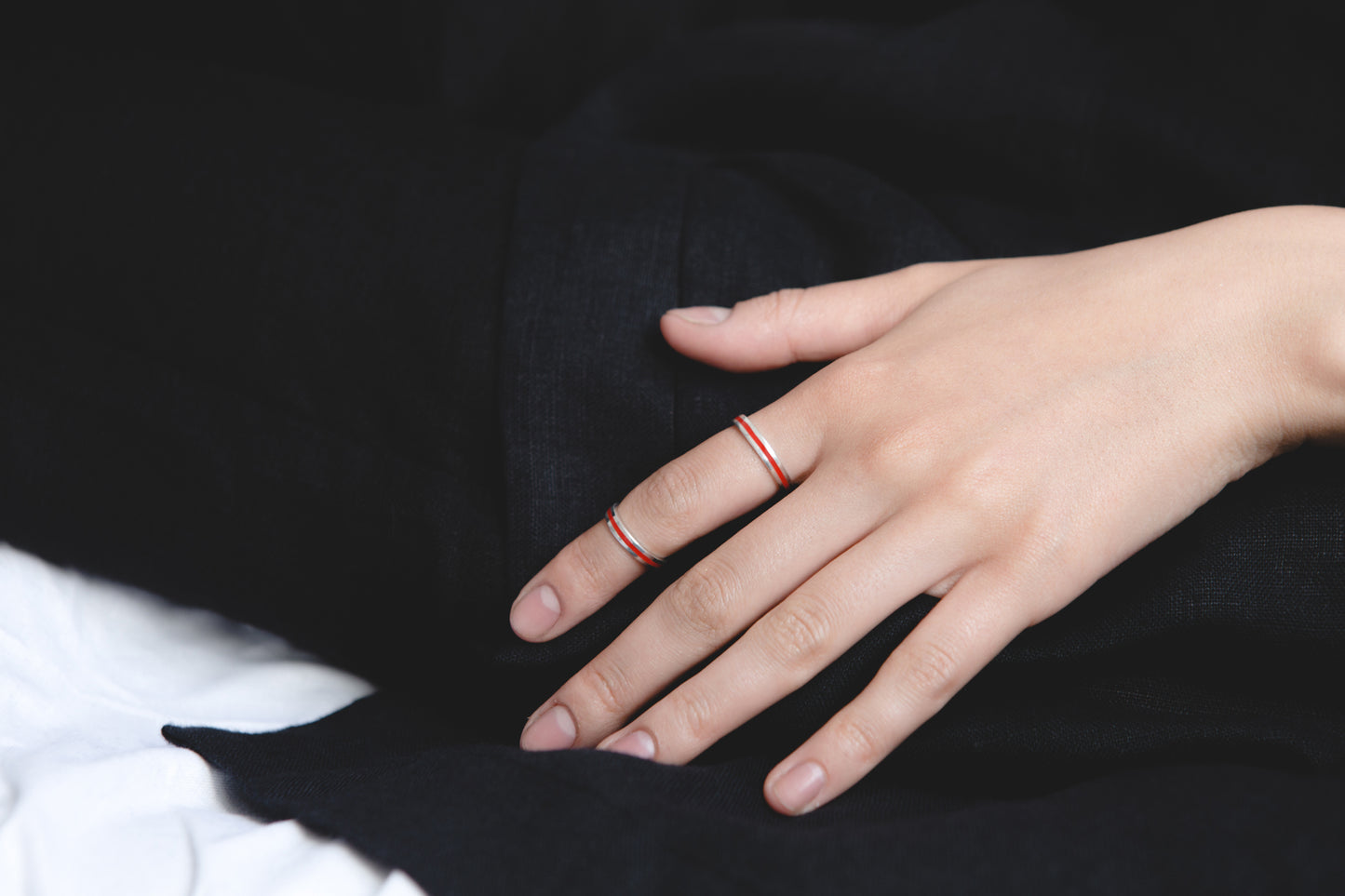 Ring "Stripe" (3 mm) with enamel (different colors to choose from)