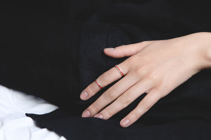 Ring "Stripe" (3 mm) with enamel (different colors to choose from)