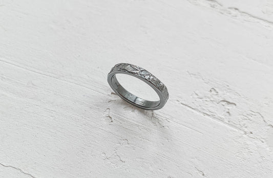 Ring "OAK BARK" blackened (3 mm)