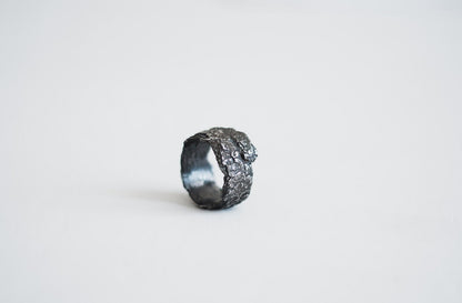 Ring "Oak bark" blackened (11-16 mm)