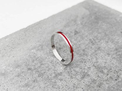 Ring "Stripe" (3 mm) with enamel