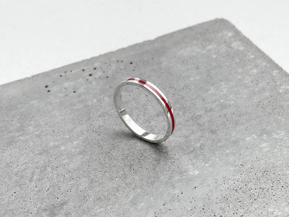 Ring "Stripe" (3 mm) with enamel
