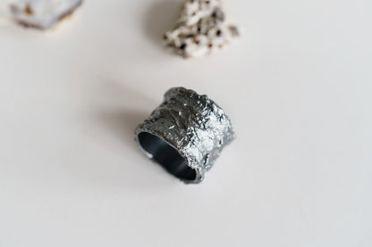 Ring «Reefs» (15 mm) blackened