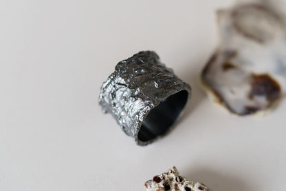 Ring «Reefs» (15 mm) blackened