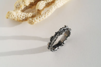 Ring «Reefs» (4 mm) blackened