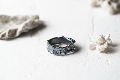 Ring «Reefs» (6 mm) blackened
