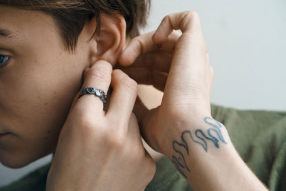 Ring «Reefs» (6 mm) blackened