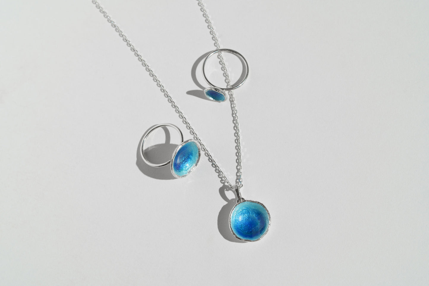 Ring "Sea" blue (16 mm)