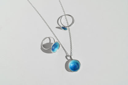 Ring "Sea" blue (16 mm)