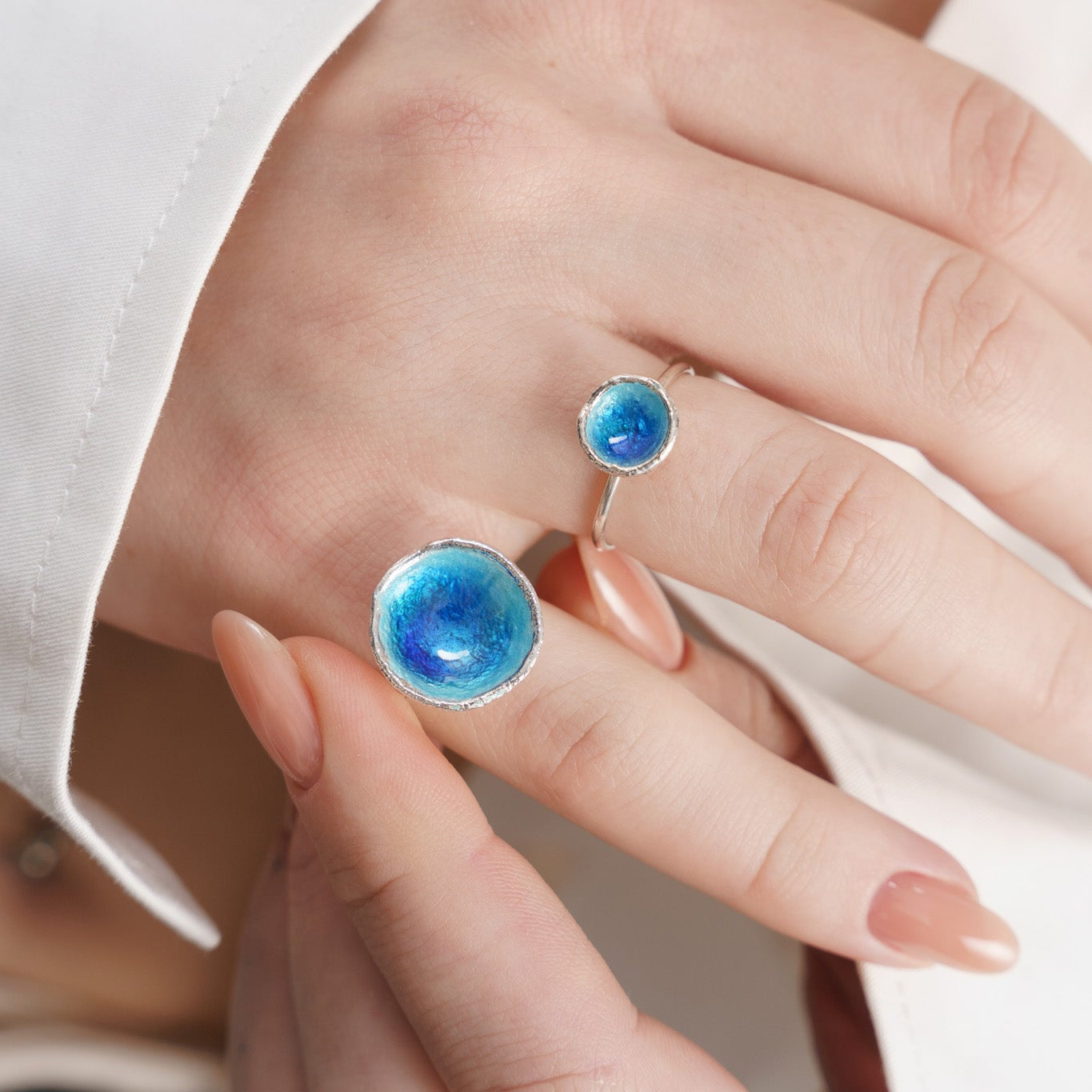 Ring "Sea" blue (9 mm)