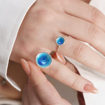 Ring "Sea" blue (9 mm)