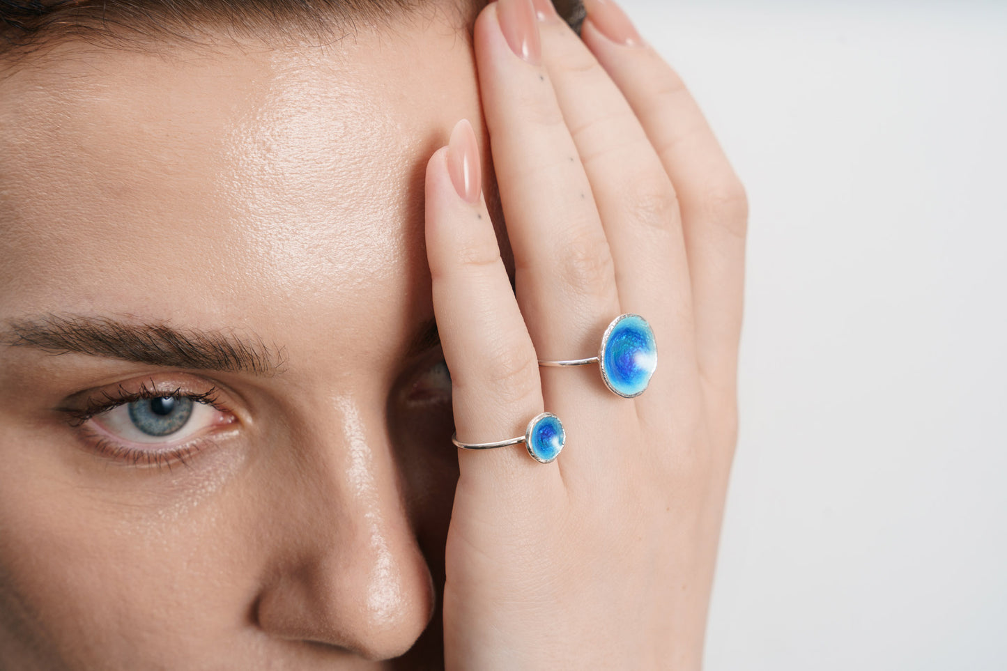 Ring "Sea" blue (9 mm)
