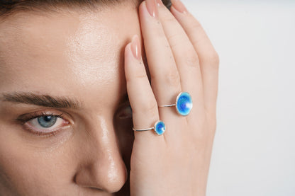 Ring "Sea" blue (9 mm)