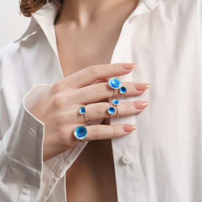 Ring "Sea" blue (9 mm)
