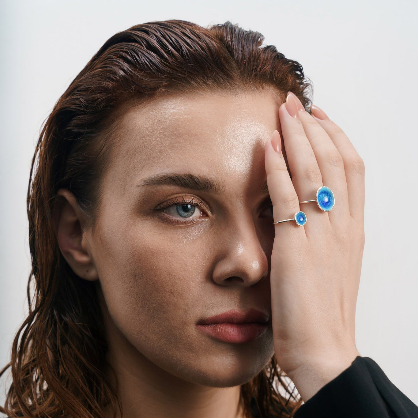 Ring "Sea" blue (9 mm)